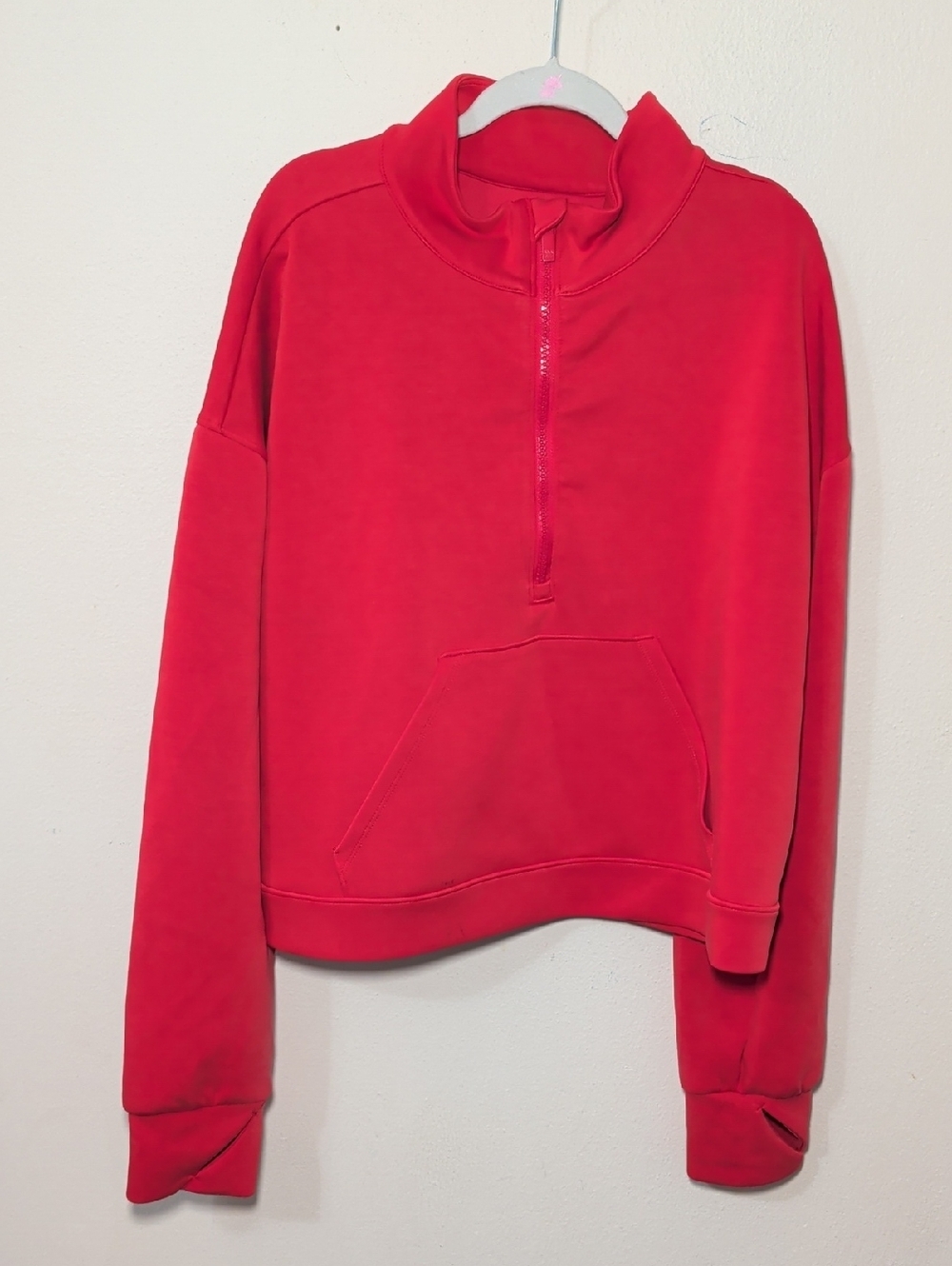 All in Motion Bright Red Half Zip Pullover Active Athleisure Girls Size XXL
